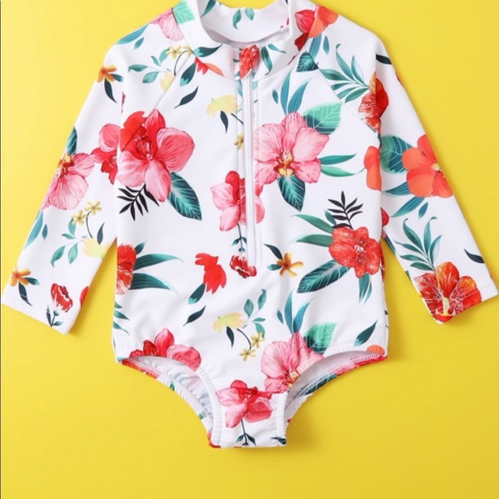 Baby girl tropical swimsuit